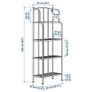 Ikea Lacko metal shelving unit 162cm H x 62cm W Image 2