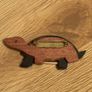 Vintage Wooden Turtle Brooch Image 2