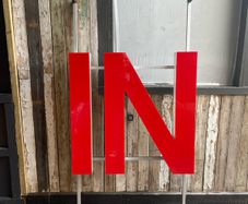 Large IN sign