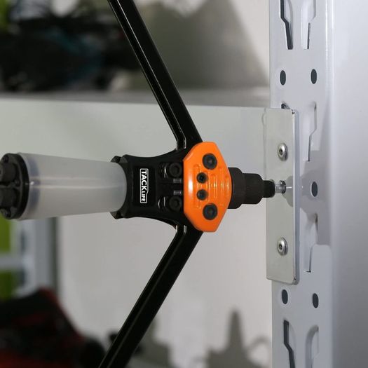 Rivet Gun 35cm Professional rivet gun set for Heavy Work - Excellent Lever Design and Adjustable Handle - Equipped with 5 Replaceable Nosepieces