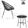 _Garden Furniture Set 3 Piece Garden Furniture Set Poly Rattan Lounge Image 5