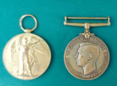 World War 1 Victory and Police Medal to Lieut J.Macbean