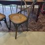 Two Cross Back Dining Chairs Rattan seat Image 5