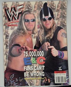 WWF WWE Magazine August 2001 Edge & Christian Wrestling