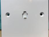 RJ11 White Plate Telephone Socket