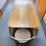 John Lewis dining table with two benches and 2 chairs Image 2