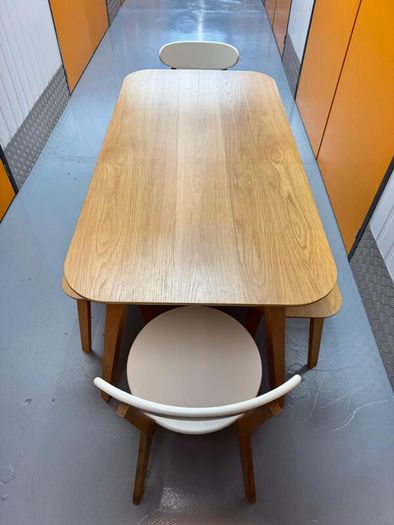 John Lewis dining table with two benches and 2 chairs