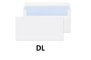 Envelopes DL white (50pcs) self-adhesive