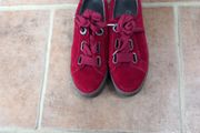 Gabor Red Suede Laced Shoes S 5 (38)