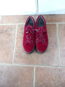 Gabor Red Suede Laced Shoes S 5 (38)