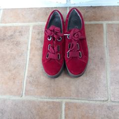 Gabor Red Suede Laced Shoes S 5 (38)