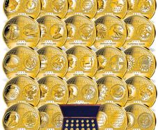 Complete Set of Gold plated 24 commemoratives of 'The Most Expensive Coins in the World'