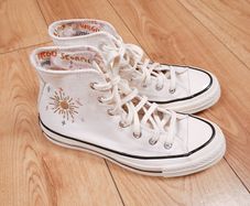 Converse Mystic World White High Top Embroidered Canvas Chuck Taylor All Star 1970s 5UK/37.5EU