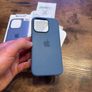 Original Apple iPhone 15 Pro Silicone Case Winter Blue Image 7