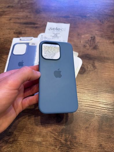 Original Apple iPhone 15 Pro Silicone Case Winter Blue