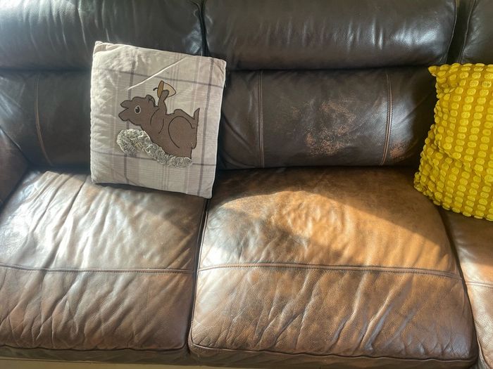 Brown leather corner Suite