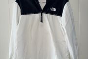 The North Face Women's White &amp; Black Quarter Zip Fleece Sweatshirt - Size M