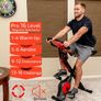 Foldable Fitness Exercise Bike with Resistance Bands, 16 Magnetic Resistance Levels with Pulse Sensor, Phone/Tablet Holder with Smooth and Quiet Cycling (FREE POSTAGE) Image 2