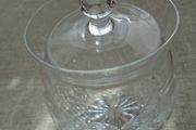 Cut glass lidded jar,Glass jar, Storage,Home decor,Gift
