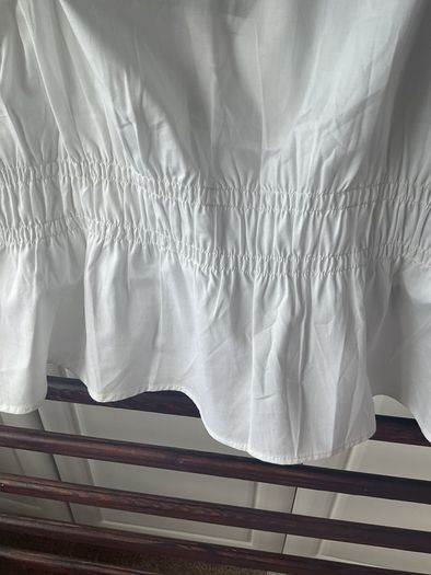 top H&M white 100% cotton top medium