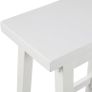 Basics Set of 2 Solid Wood Kitchen Counter Short Bar Stool, Dining Chair, Easy Assembly, Modern, 61 cm Tall, White Image 7