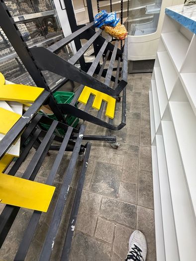 Outdoor shop display metal recks