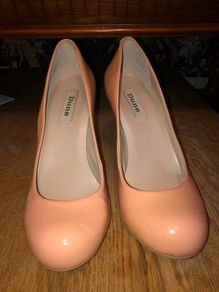 Dune 'Aleen' round toe patent heels