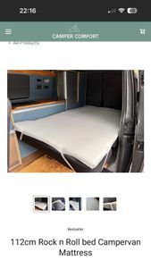 Campervan Rock n Roll Bed Mattress Topper Bundle 112cm