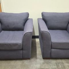 Armchairs x 2 Grey