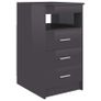 Desk High Gloss Grey 140x50x76 cm Chipboard Image 3