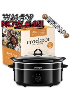 NEW SALE | CrockPot Slow Cooker, Aluminium, 300 W, 6.5 liters, Black