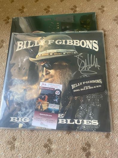 Billy Gibbons The Big Bad Blues Signed Vinyl with certificate