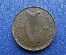 Irish Free State. 1933 Farthing.  Nice condition!