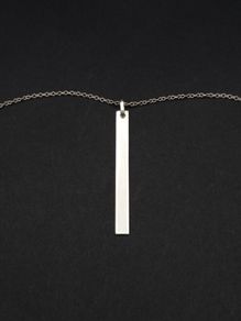 925 Sterling Silver Bar Necklace