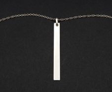 925 Sterling Silver Bar Necklace