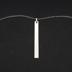 925 Sterling Silver Bar Necklace