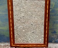 Antique walnut marquetry fire screen