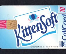 1997 Ireland 10 unit KittenSoft (ODS2) Call Card Used. Telecom Eireann card number 1172