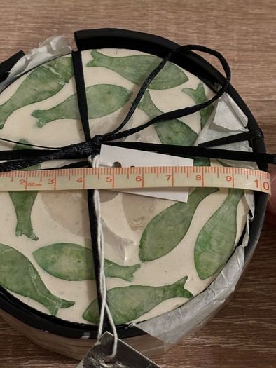 6 Handmade Mother of Pearl Coasters