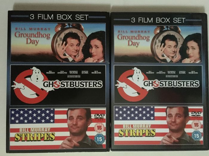 Bill Murray 3 Film Boxset (Ghostbusters, Groundhog Day & Stripes) [3xMovie DVDs]