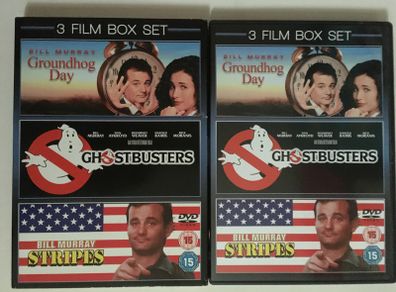 Bill Murray 3 Film Boxset (Ghostbusters, Groundhog Day & Stripes) [3xMovie DVDs]