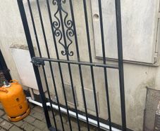 Galvanised steel gate