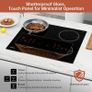 Induction Hob, 4 Cooking Zone, 60 cm, 7200W, Continuous Low Power Heating, Booster, 9 Heat Levels, Timer, Auto Shut-Off, Child Safety Lock, Pan Sensor,Hard Wired, No Plug Image 5
