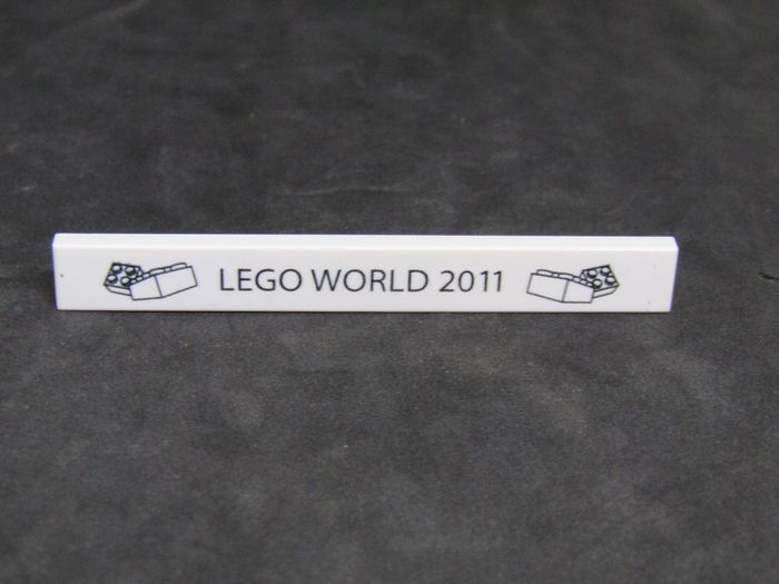 Lego World Fair Promotion Tile from Denmark 2011 A Rare Promotion Tile From Private Collection Collected At The Lego World Fair in Bella Center Copenhagen Denmark February 2011 RARE AND HARD TO FIND