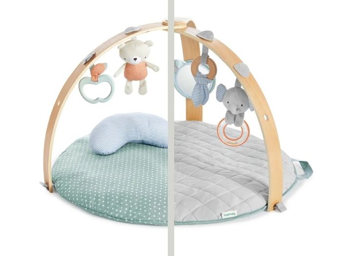 Tummy Time Mat (Ingenuity) + free tummy time piano + Large Tummy Time pillow with toys