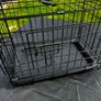 Small Dog Crate (Foldable) with Fray - Good Condition Image 4