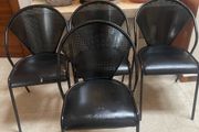 4 x Good Solid Stackable Kitchen Dining Chairs - Can Deliver