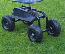 Heavy-Duty Garden Rolling Seat with Tool Tray. Almost New