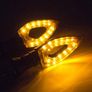 2x 12V Black Motorcycle Indicators Turn Signal Light Image 6