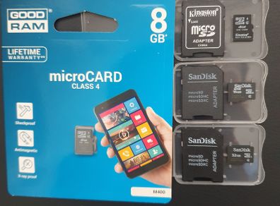 Memory Cards - 4 - 8 - 16 or 32GB.